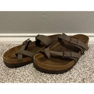 Birkenstock Mayari Sandals Womens US 8 EU 39 Brown Cork Footbed Toe Loop Germany